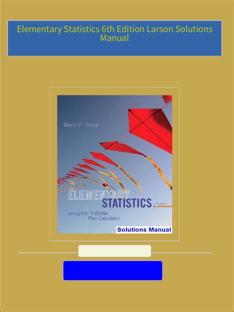 elementary statistics sixth edition answers Ebook Doc