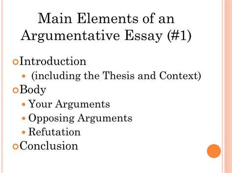 elements of an argument paper Doc