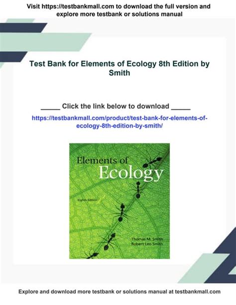 elements of ecology 8th edition Kindle Editon