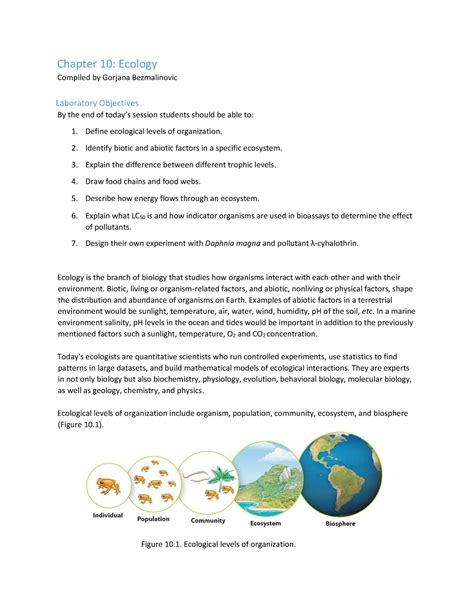 elements of ecology lab manual answer key PDF