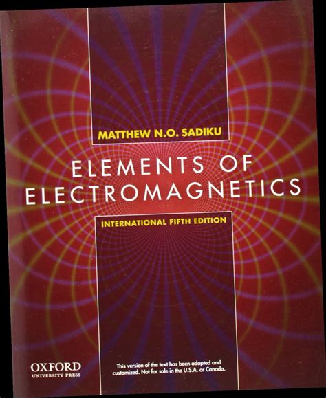 elements of electromagnetics 5th edition solutions manual pdf sadiku Epub