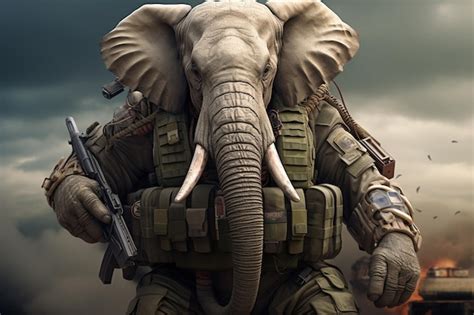 elephant with a gun