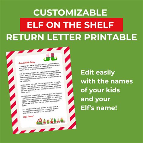 Elf On A Shelf Return Letter Template