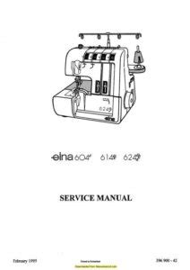 elna 624dse 614de 604e overlock instruction manual PDF