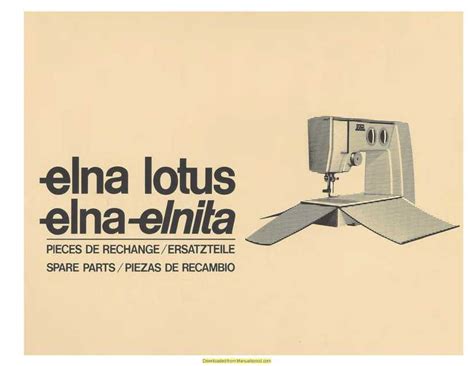 elna lotus sewing machine manual pdf Epub