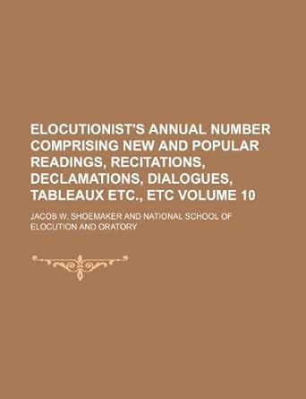 elocutionists annual number vol declamations Doc