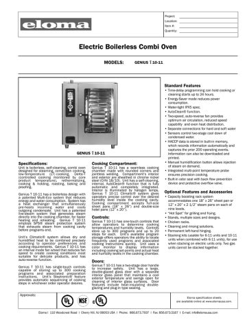 eloma combi oven manual PDF