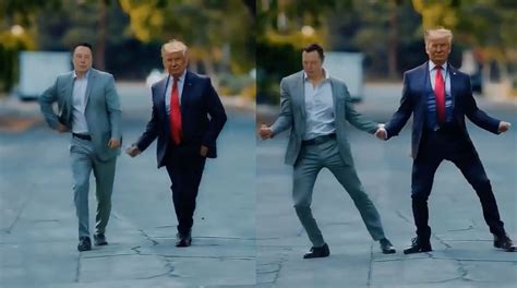 elon and trump dance