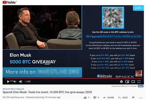 elon musk giving away bitcoin