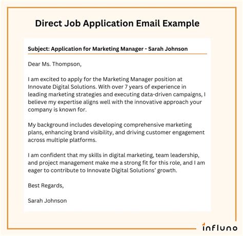 email to apply for a job