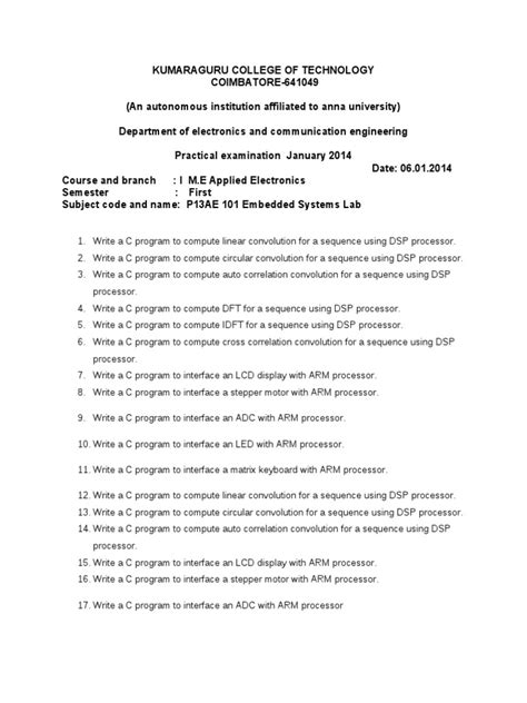 embedded system exam paper Reader