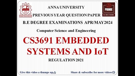 embedded systems anna university question paper Reader