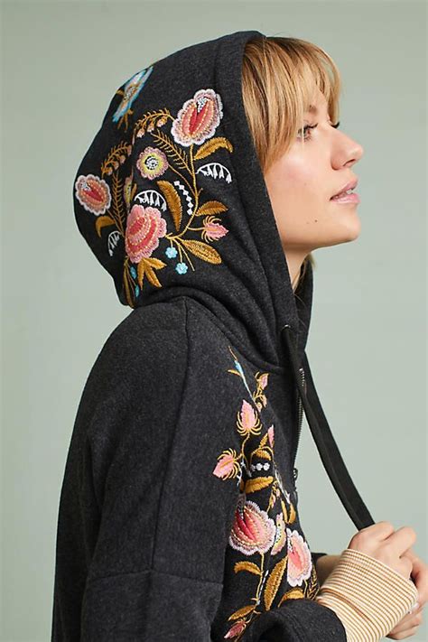 embroidered hooded sweatshirt