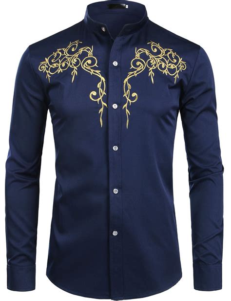 embroidered mens shirt