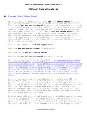 emd 645 engine maintenance manual pdf Epub