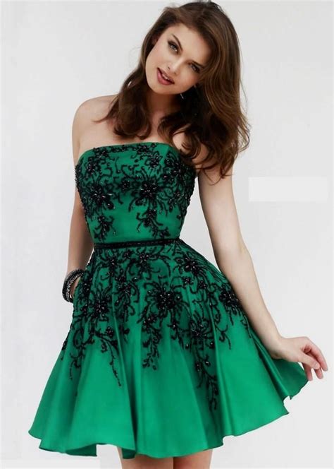 emerald green cocktail dress