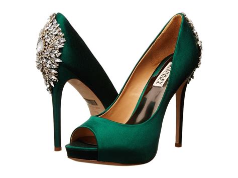 emerald green high heels