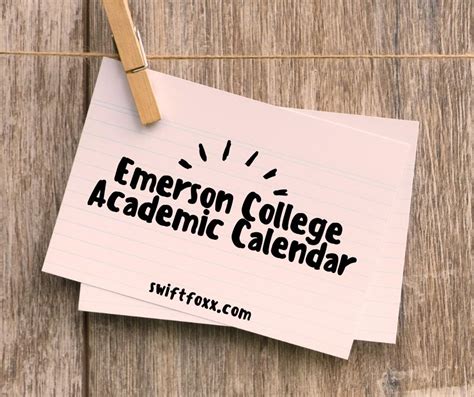 emerson college calendar