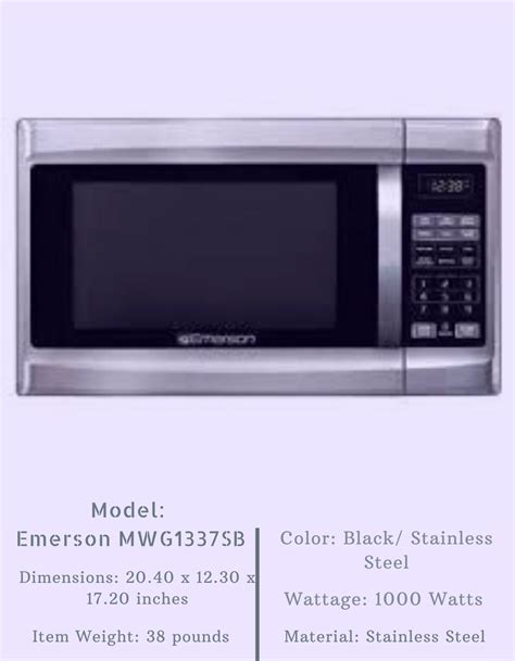 emerson microwave manual mw8119sb Doc