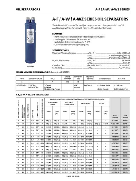 Emerson Oil Separator Catalog