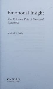 emotional insight the epistemic role of emotional experience PDF