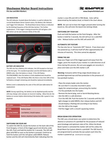 empire axe shockwave board manual Reader