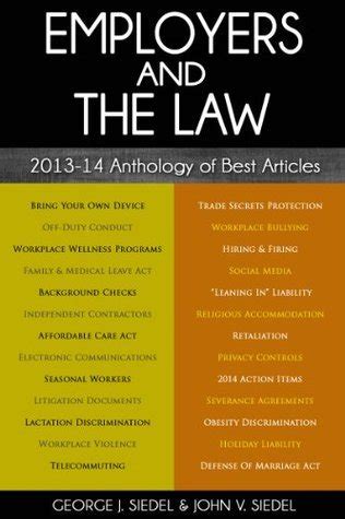 employers and the law 2013 14 anthology of best articles Epub