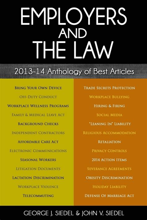 employers and the law 2013 14 anthology of best articles Epub