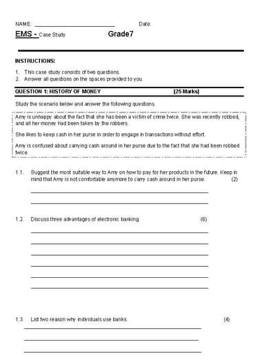 ems grade 7 test papers Doc