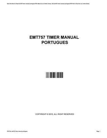 emt757 timer manual portugues Reader