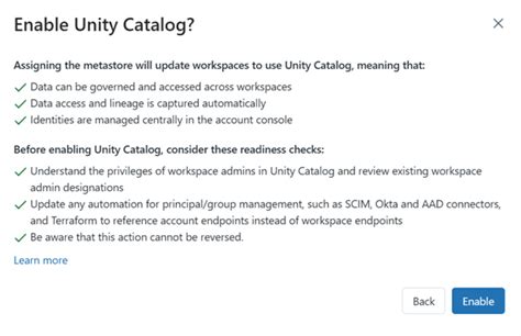 Enable Unity Catalog