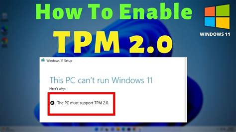 enables tpm on windows 11