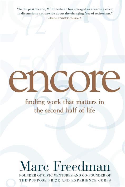 encore finding work that matters in the second half of life Reader