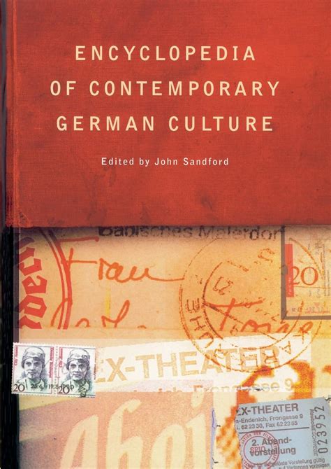 encyclopedia of contemporary german culture encyclopedias of contemporary culture Kindle Editon