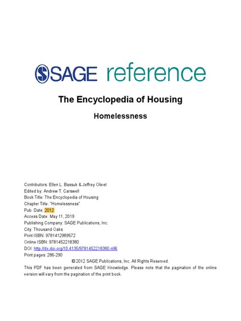 encyclopedia of homelessness pdf Kindle Editon