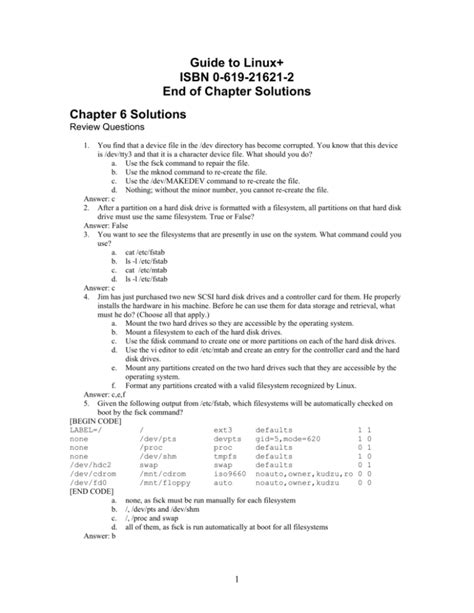 end of chapter solutions template Reader