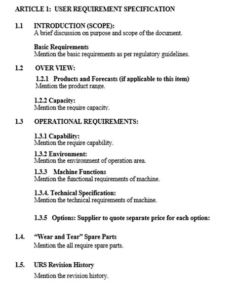 end user requirements template pdf Doc