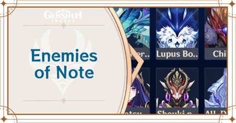 enemies of note genshin