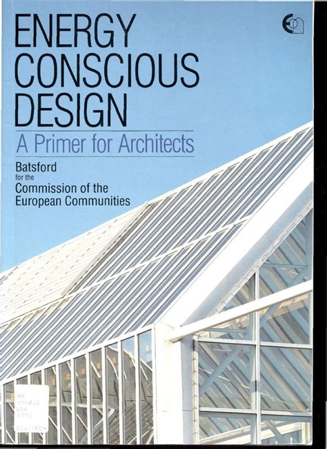 energy conscious design a primer for architects Reader