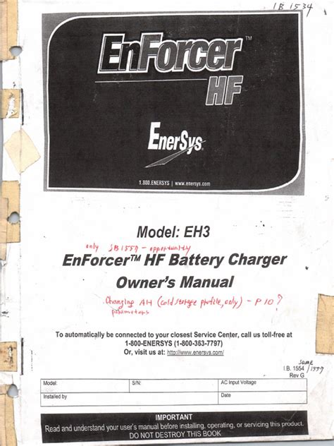 enersys enforcer hf iq manual pdf PDF