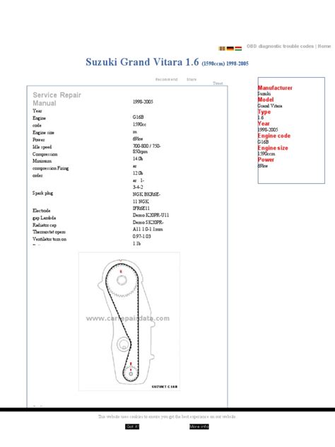 engine manual suzuki g16b pdf PDF