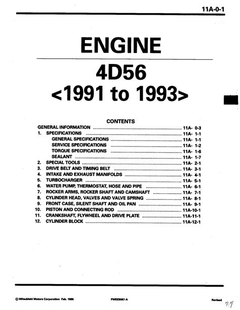 engine workshop manual 4d56 Reader