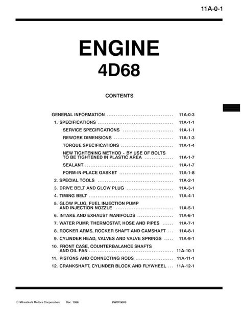 engine workshop manual 4d6 e w Reader