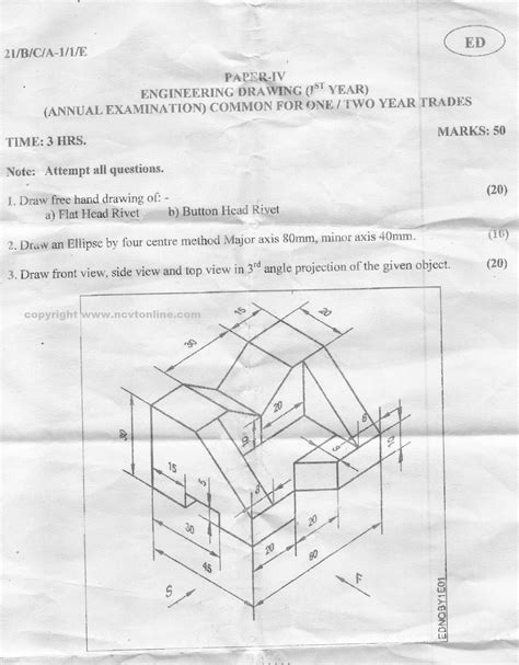 engineering drawing diploma first year bteup PDF