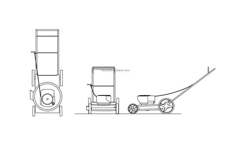 engineering drawing of a lawn mower Reader