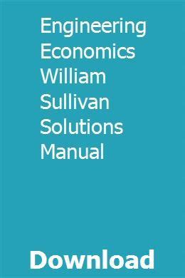 engineering economics william sullivan solutions manual Epub