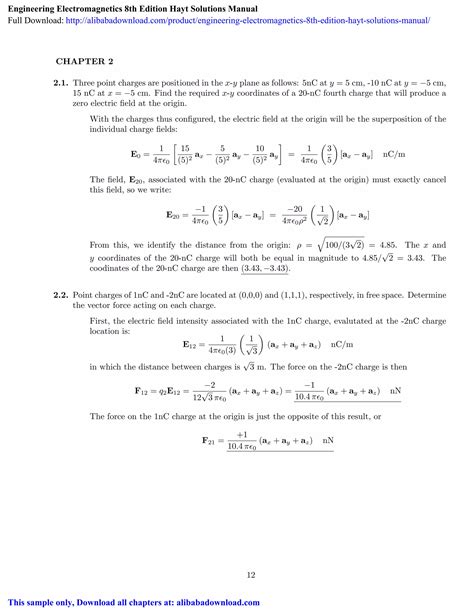 engineering electromagnetics drill problems solutions chapter 2 Kindle Editon