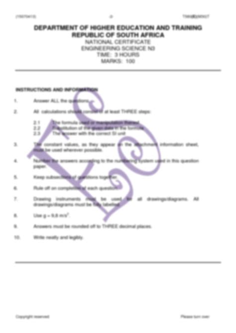 engineering science n3 previous question paper now Kindle Editon