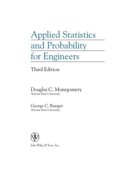 engineering statistics montgomery 5th edition solutions manual Reader