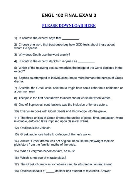 engl 102 final exam 3 answers Ebook Doc